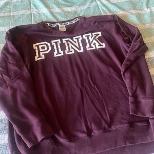 VS PINK Burgundy crew size large